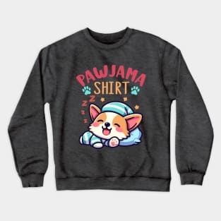 Pawjama Shirt Cute Sleeping Corgi Dog Funny Kawaii Crewneck Sweatshirt